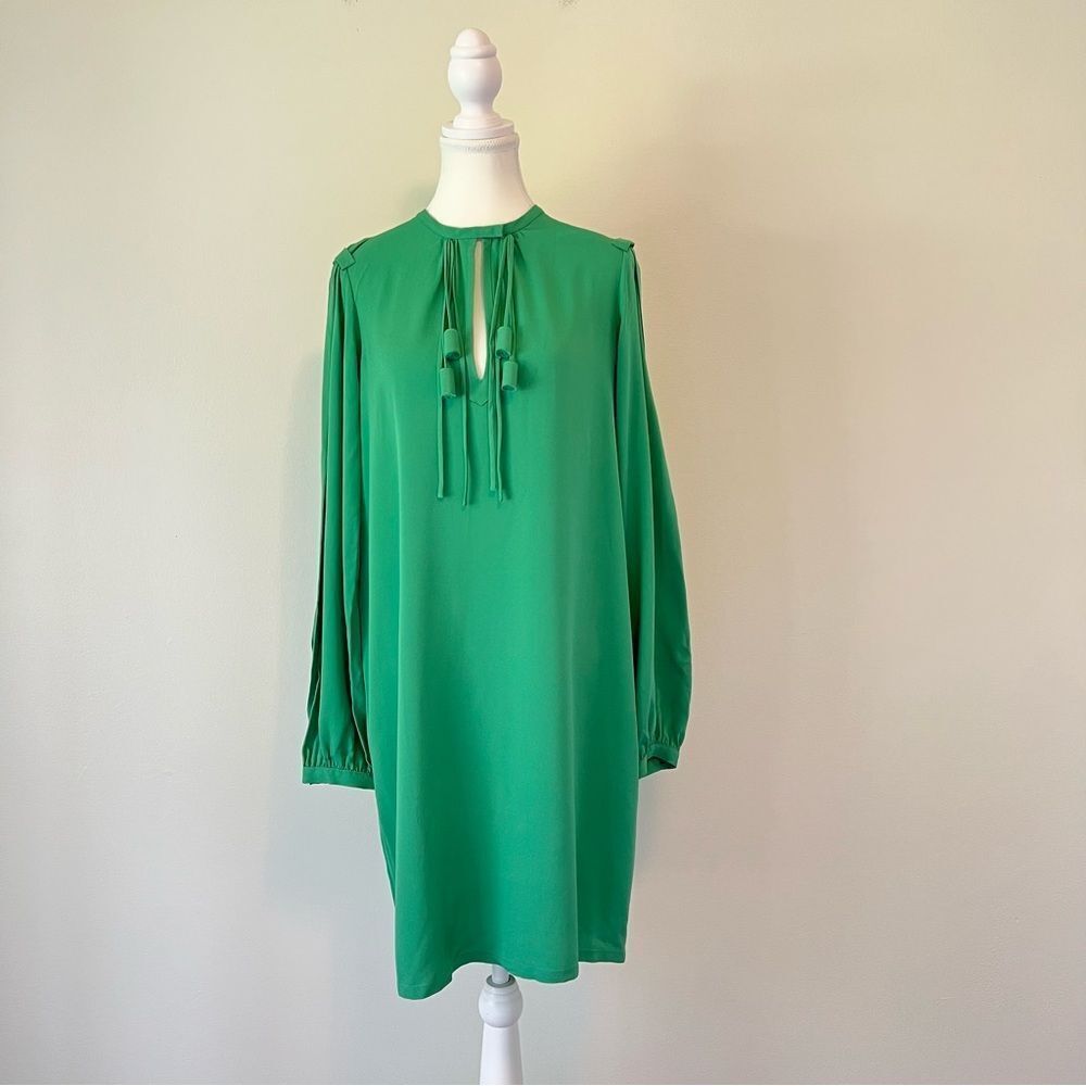 DVF Diane Von Furstenberg Florane Silk Mini Dress Size 8 Long Sleeve Shift