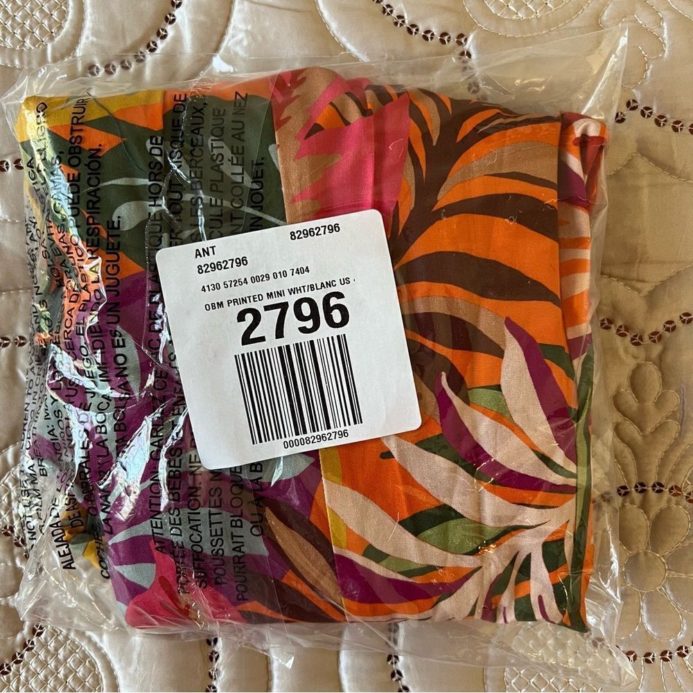 Anthropologie Maeve Printed Ruched Mini Dress NEW Size 4 Tropical