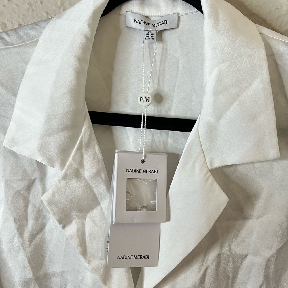 Nadine Merabi Taylor White Shirt NEW Size XXL