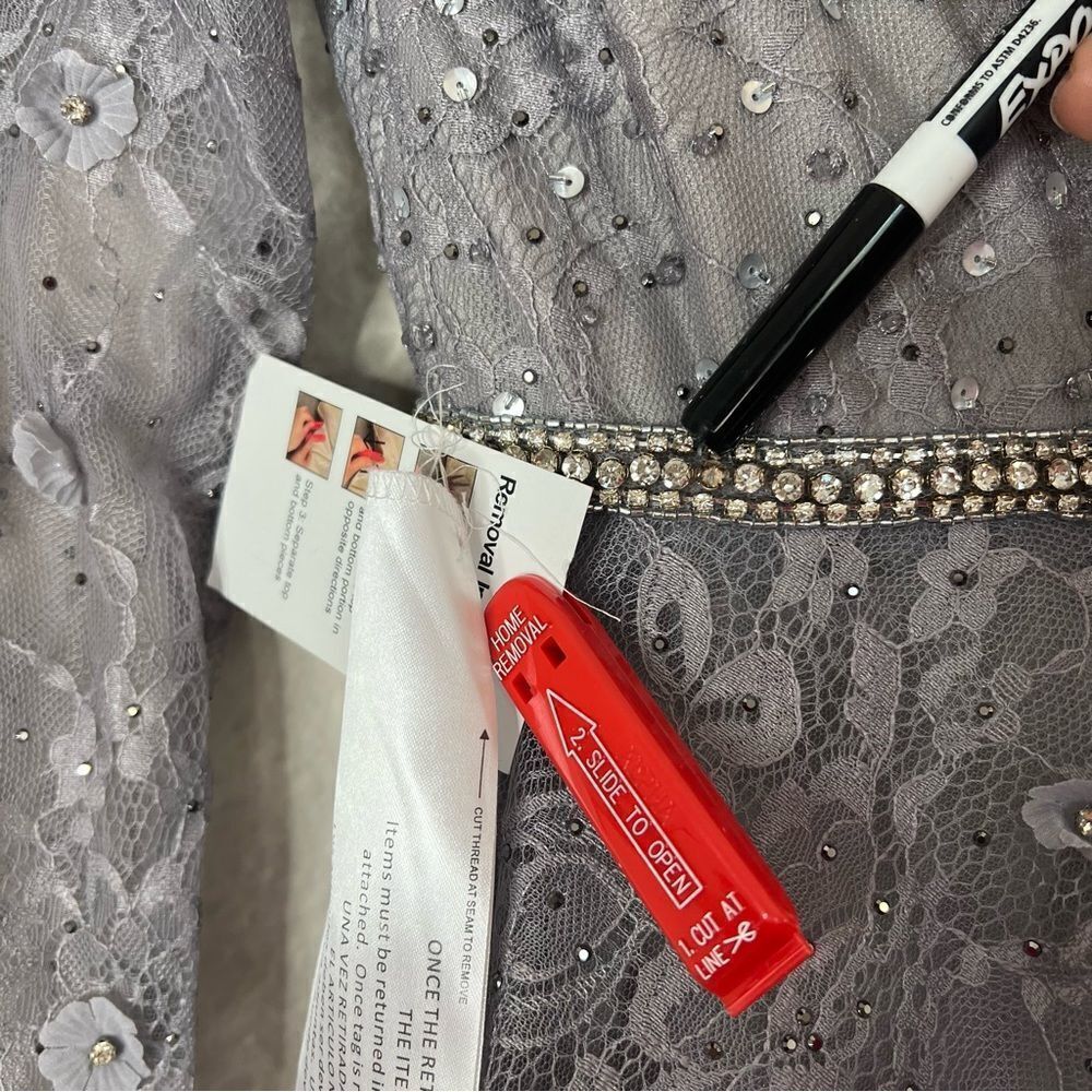 Mac Duggal Floral Embellished Lace A-Line Cocktail Dress NEW Size 8