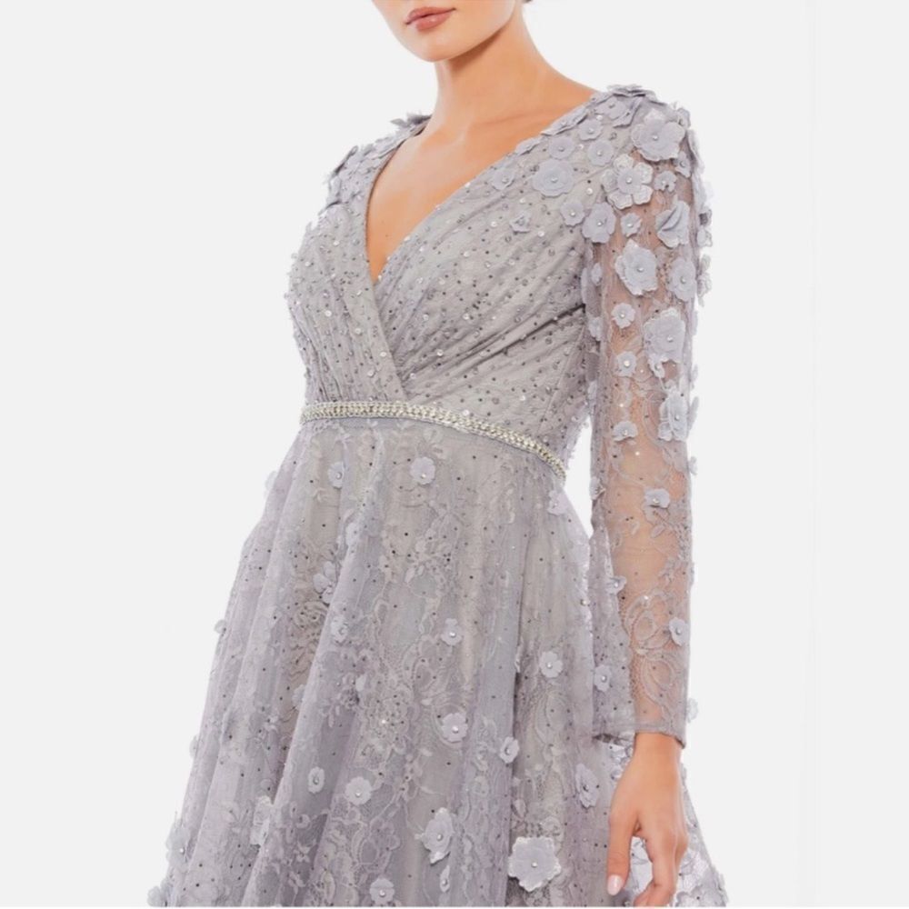 Mac Duggal Floral Embellished Lace A-Line Cocktail Dress NEW Size 8