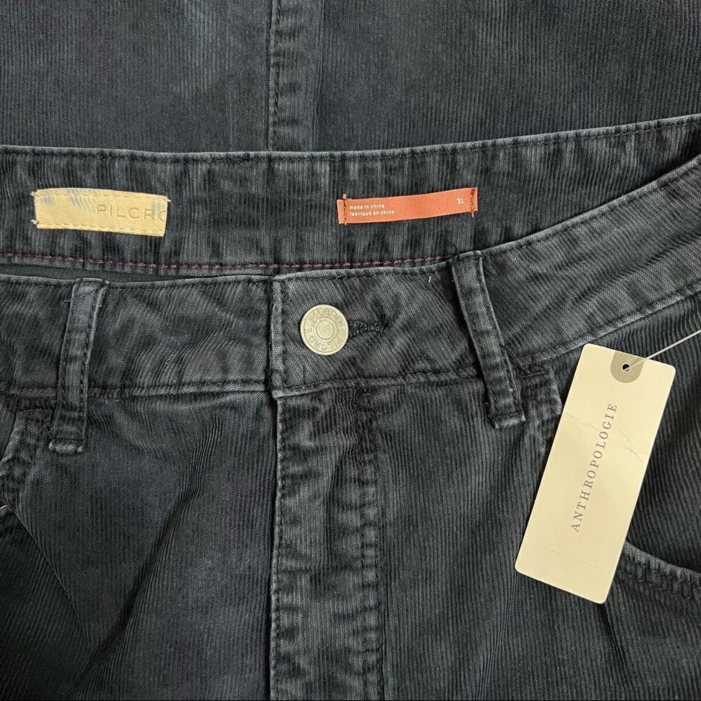 Anthropologie Pilcro The Annie Wide-Leg Corduroy Jeans NEW Size 31 Navy Blue
