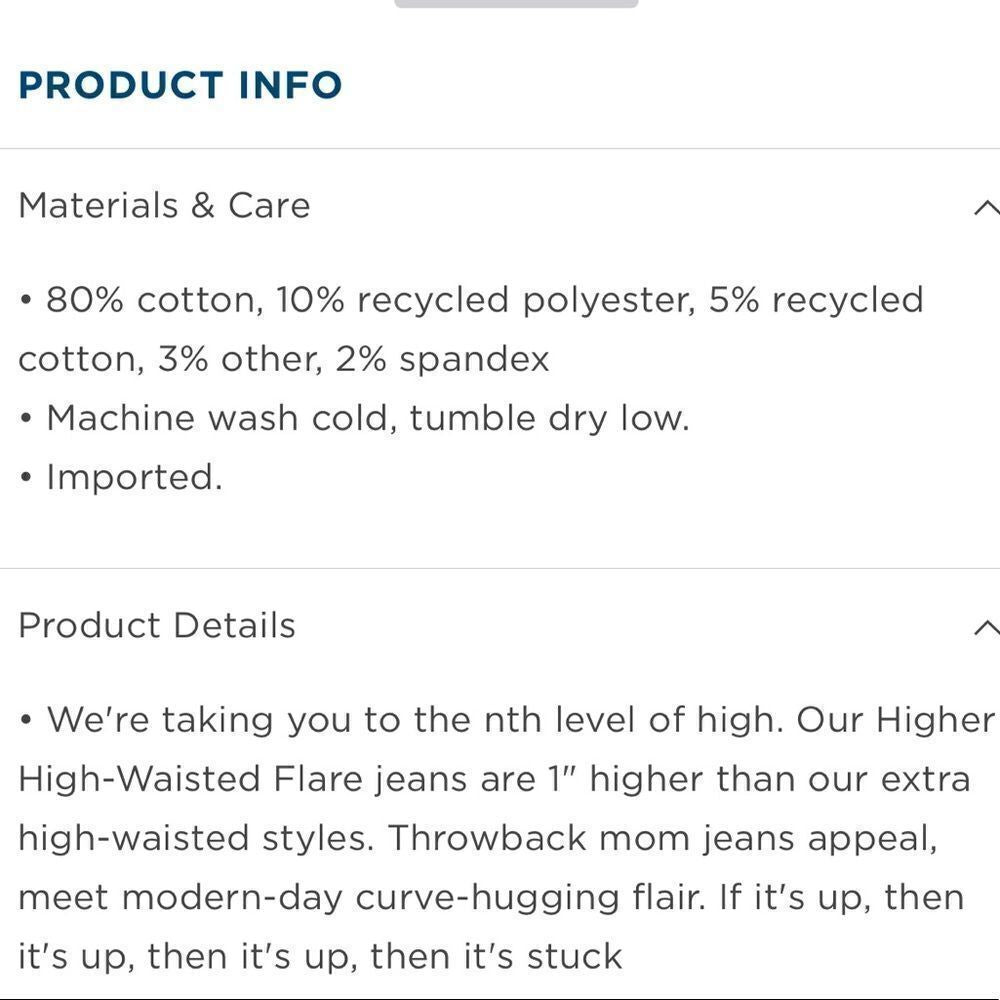 Old Navy Higher High Waisted Flare Jeans
