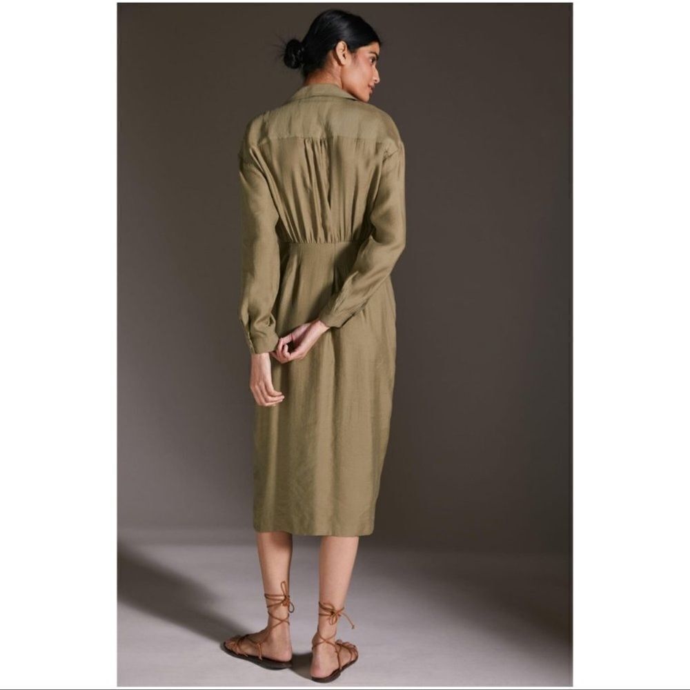 Anthropologie Graziella Twist-Waist Shirt Dress Size 4