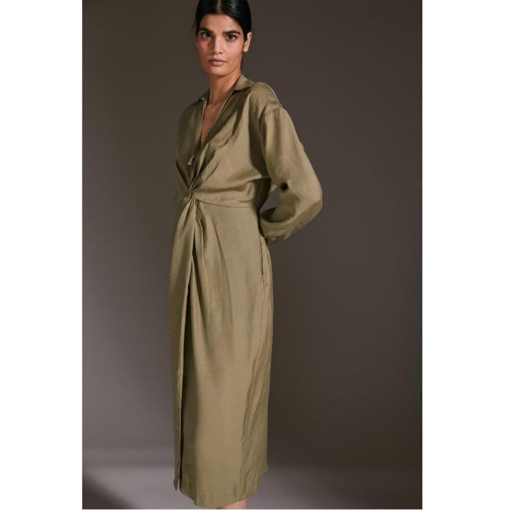 Anthropologie Graziella Twist-Waist Shirt Dress Size 4