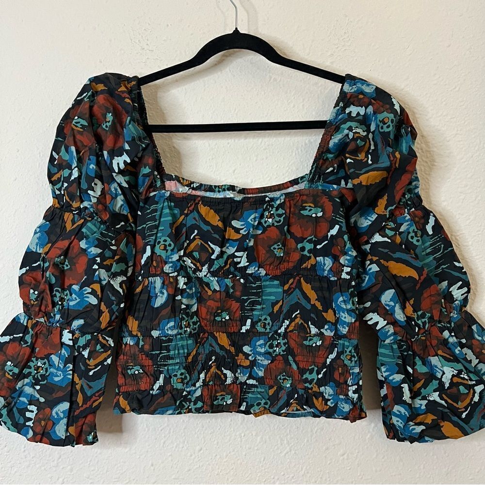 Anthropologie Porridge Tiered Poplin Blouse NEW Size Medium