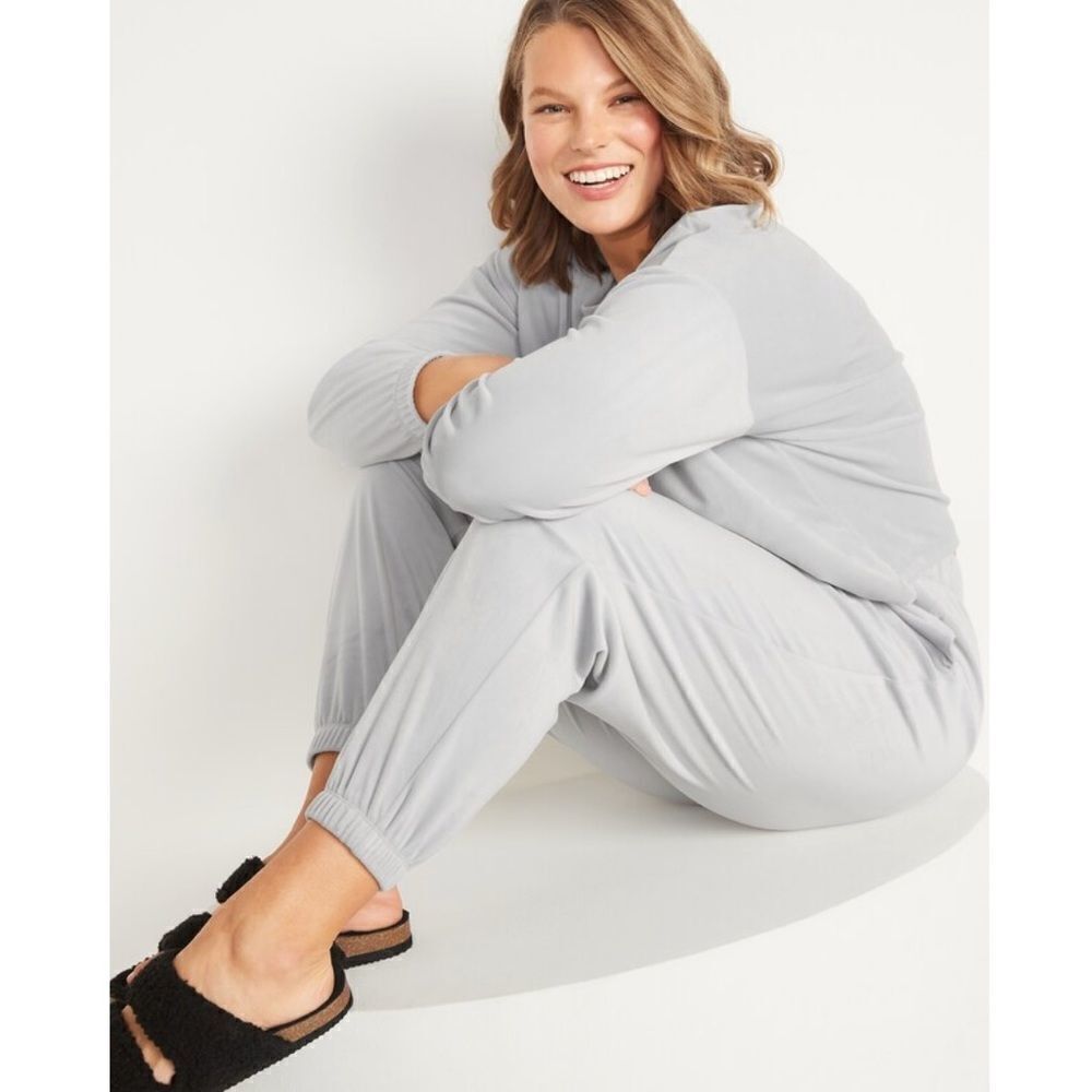 Old Navy High Waisted Luxe Velvet Jogger Sweatpants Size L