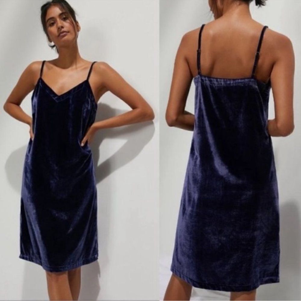 Anthropologie Shania Velvet Slip Mini Dress Size Small