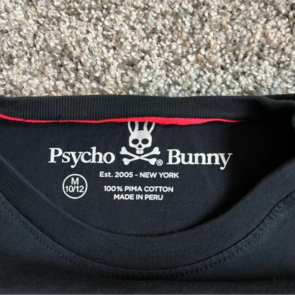 Psycho Bunny Kids T-shirt Size M 10/12 %100 Cotton Short Sleeve