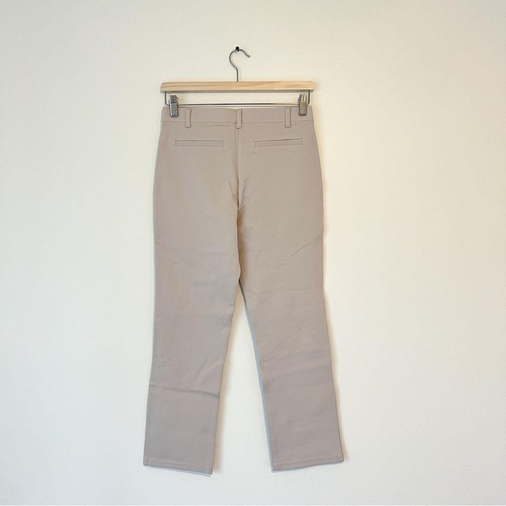 Quince Ultra Stretch Ponte Straight Leg Ankle Pants NEW Size S / 26 Cream