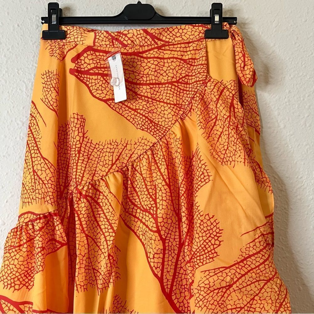 Anthropologie Hutch Printed Wrap Maxi Skirt NEW Size Large