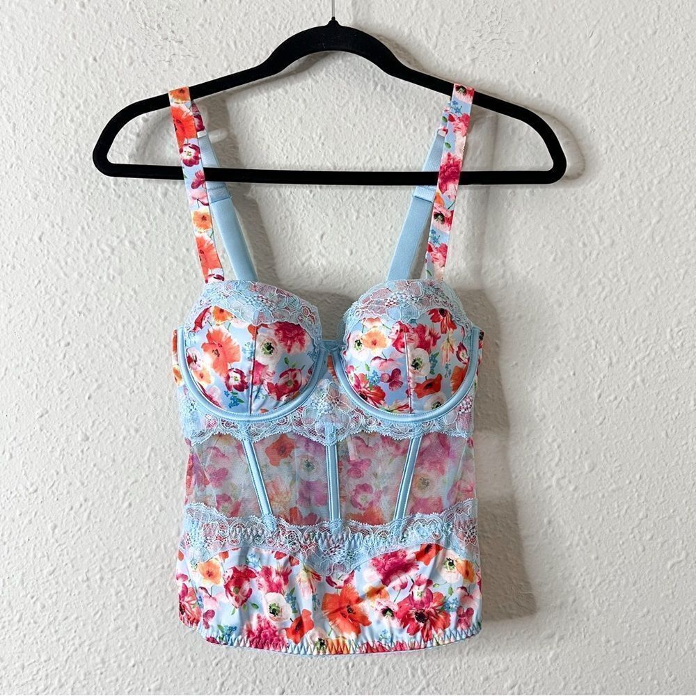 Victoria's Secret Very Sexy Floral Lace Balconette Corset Top NEW Size Medium