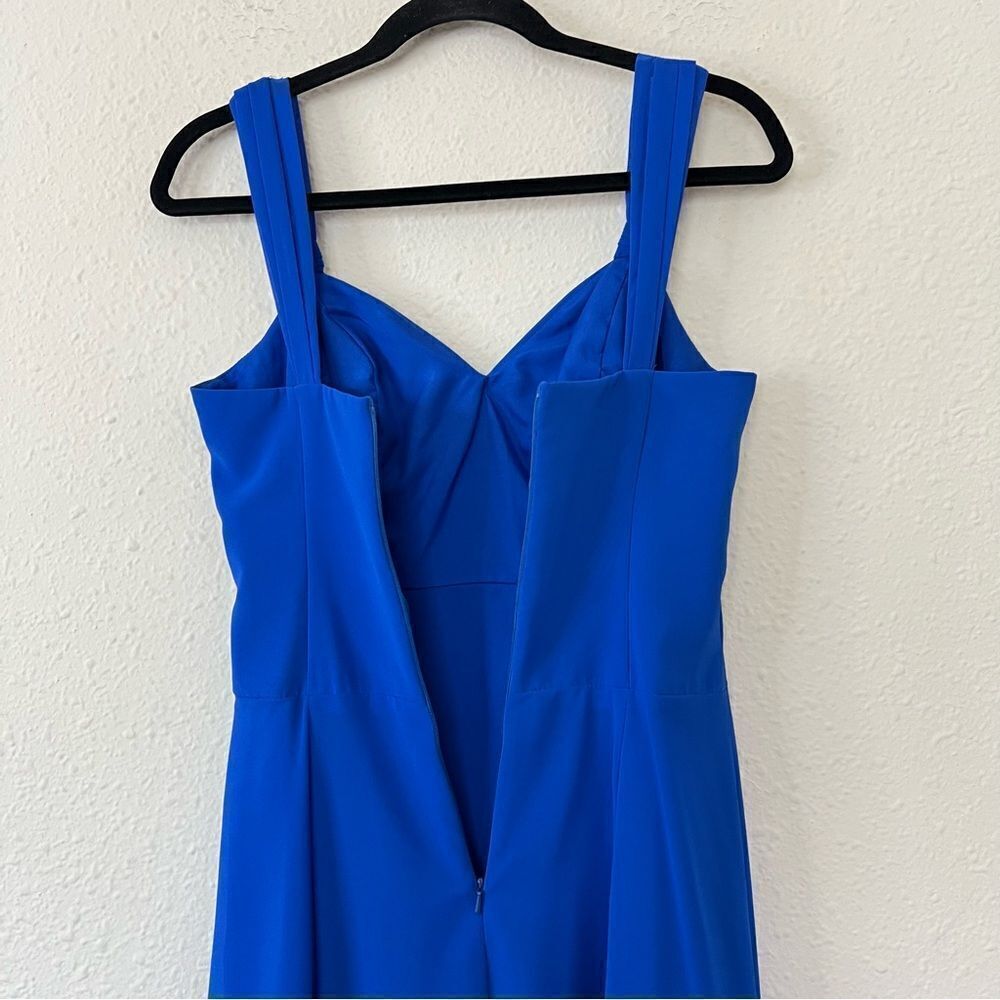 David’s Bridal Royal Blue Chiffon Mini Dress Size 4