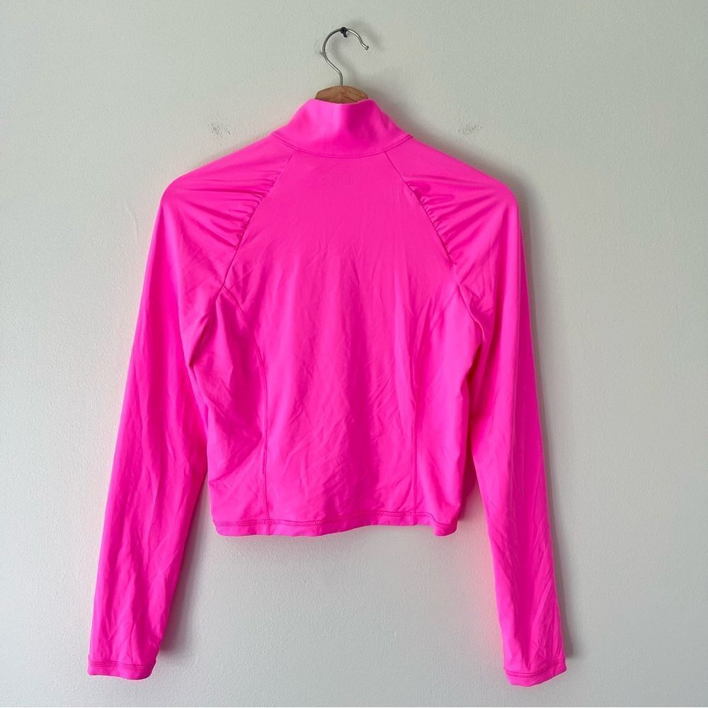 Lilly Pulitzer Luxletic Justine Top Half Zip Cropped Size M UPF 50+ Long Sleeve