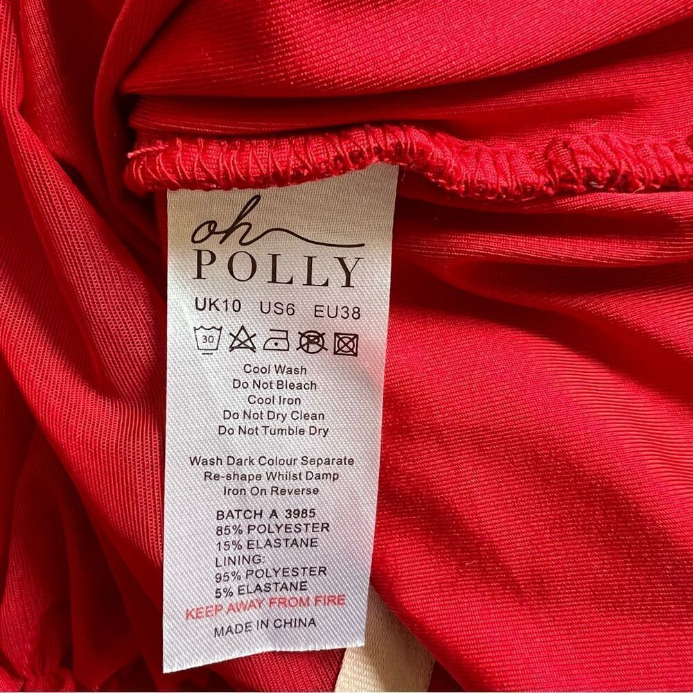 Oh Polly True For You Ruched Sexy Mesh Cut Out Mini Dress Red NEW Size 6