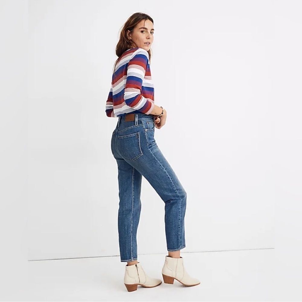 Madewell High Rise The Mom Jean NEW Size 34 Medium Wash