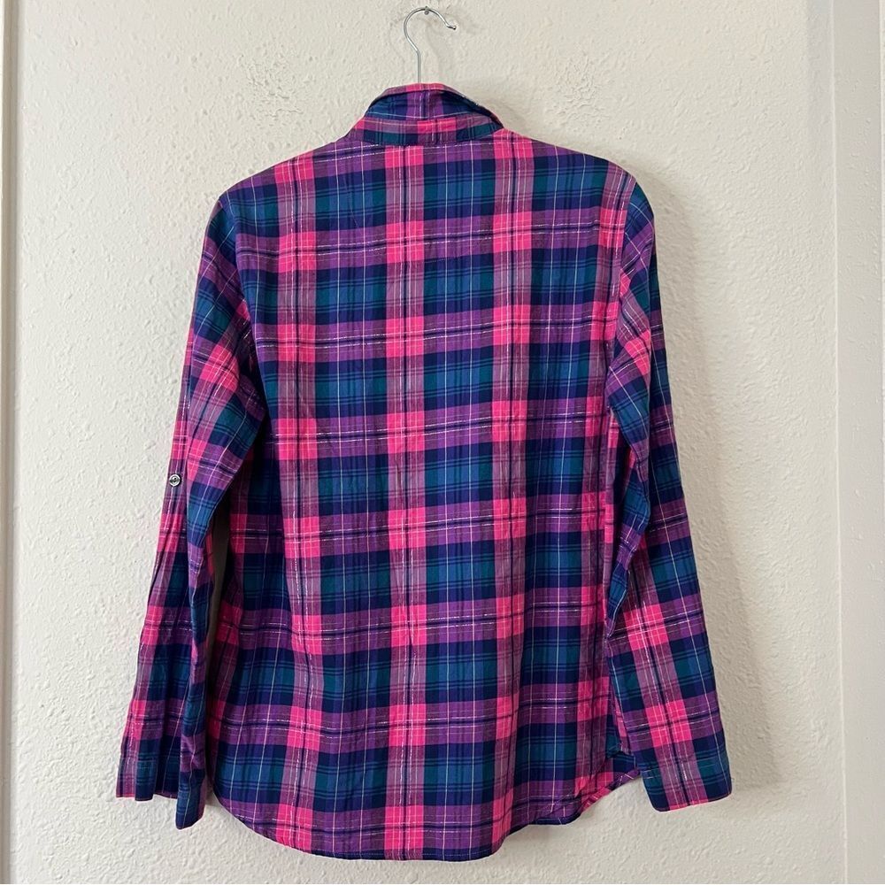 Victoria's Secret Plaid Flannel Pajama Top NEW Size Medium