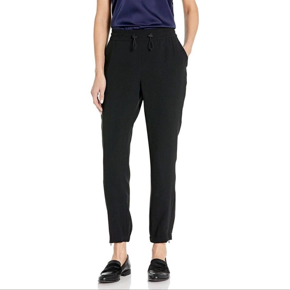 Kenneth Cole Black Ankle Zip Jogger Pants Size M