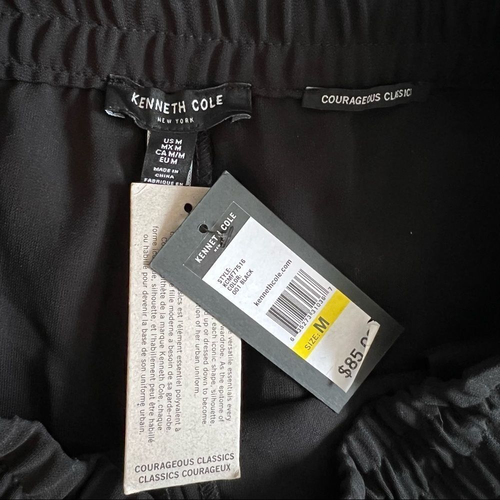 Kenneth Cole Black Ankle Zip Jogger Pants Size M
