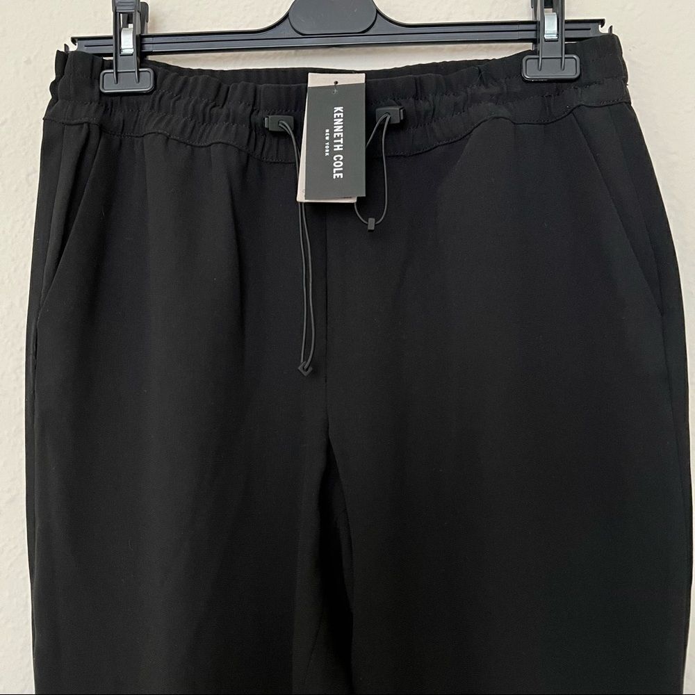 Kenneth Cole Black Ankle Zip Jogger Pants Size M