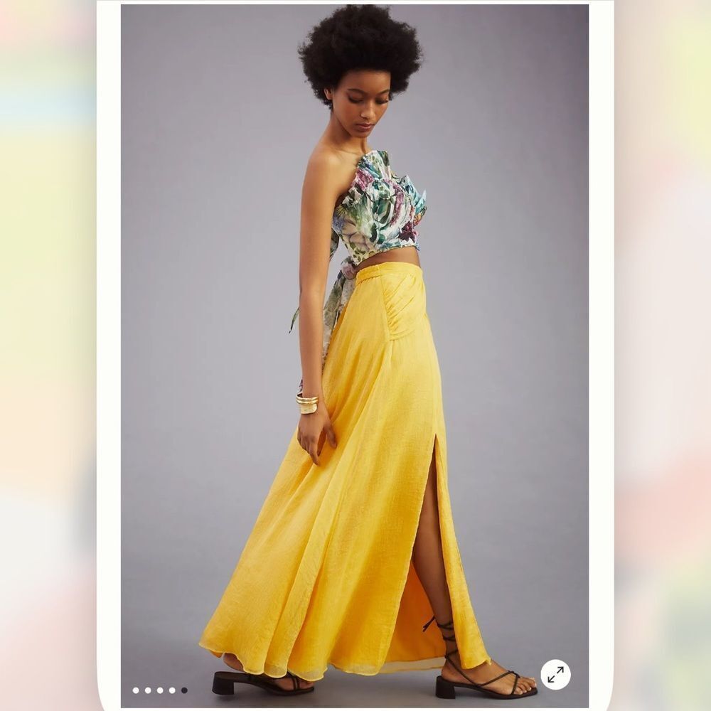 Anthropologie Hutch Shine Maxi Skirt