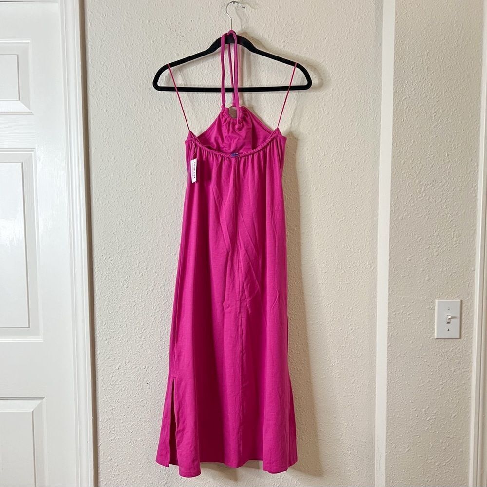 Old Navy Pink Slub-Knit Halter Midi Shift Dress NEW Size Small