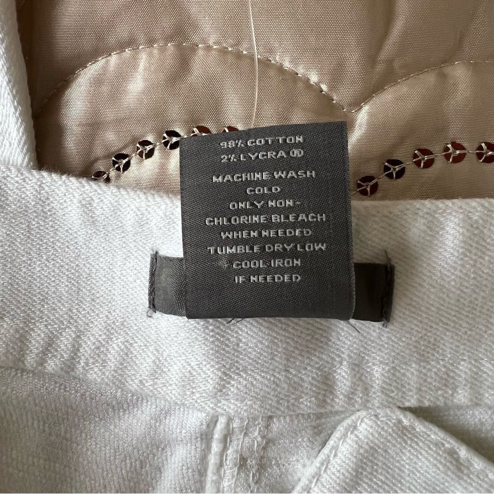 Ann Taylor Slim Fit Cropped Capri Jeans in White NEW Size 8