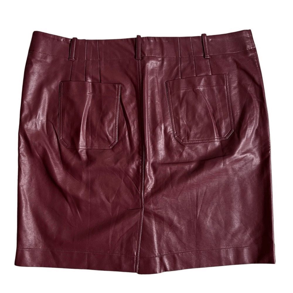 Anthropologie Maeve The Colette Faux Leather Mini Skirt Plus Size 3X