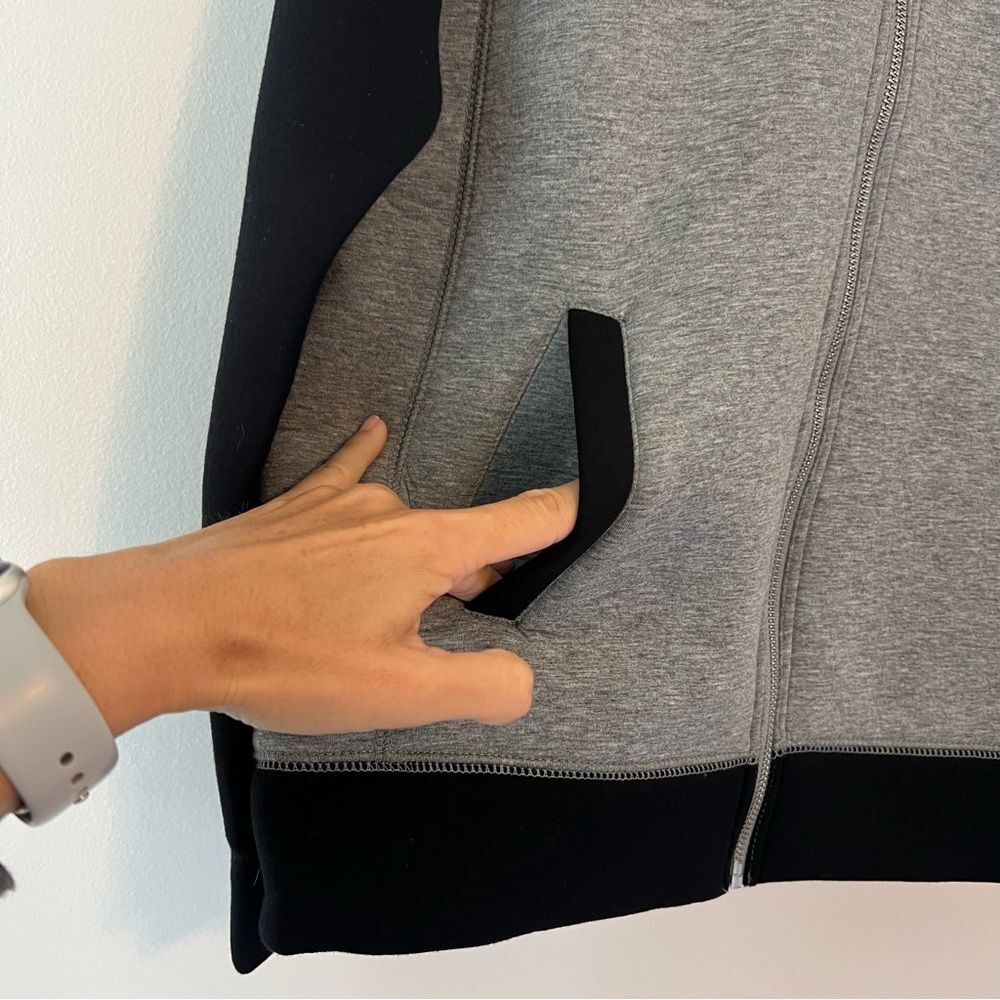 J. Crew Surf Varsity Neoprene Jacket Black Gray Size 6 Full Zip Sport