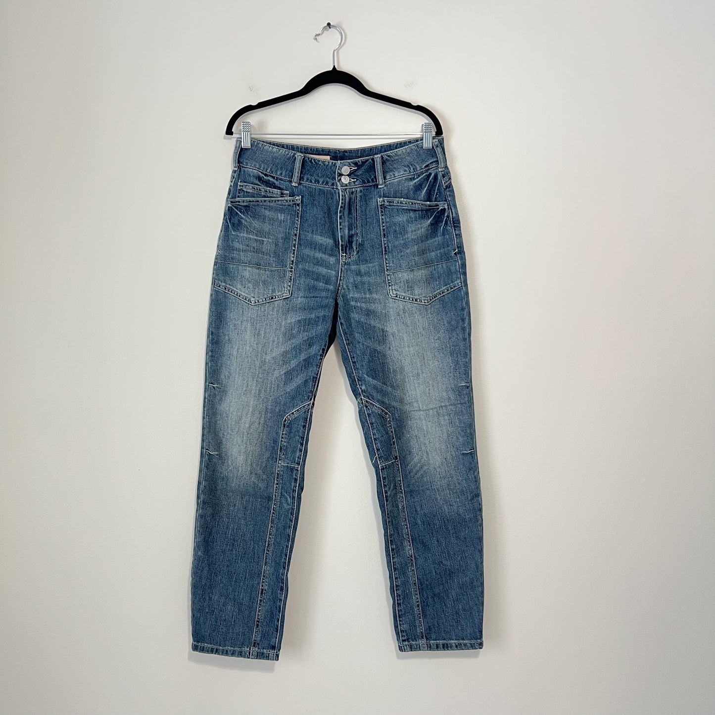 Anthropologie Pilcro The Wanderer Relaxed Jeans Blue High Rise Size 28