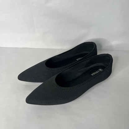 Vivaia Women's Pointed Toe Ballet Flats Aria 5 Black Shoes Size 40.5 US 9.5