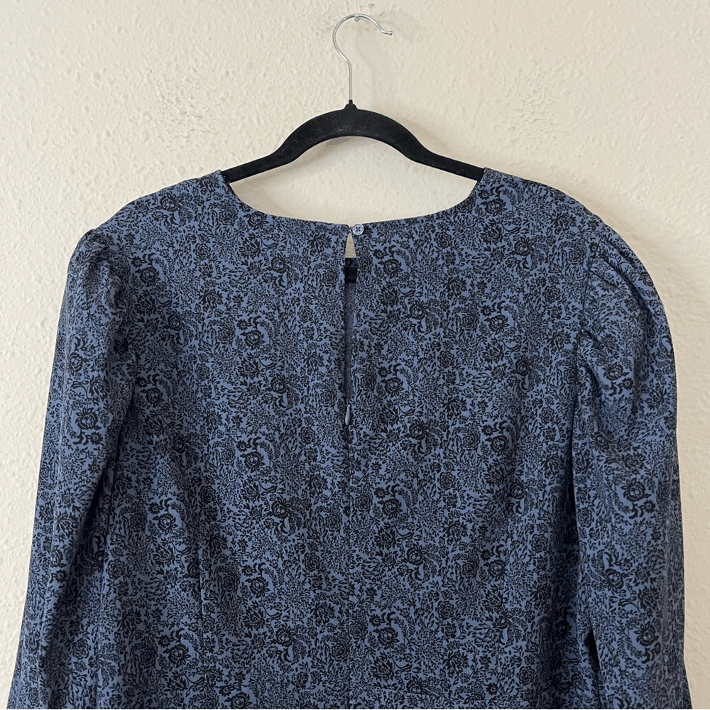Express Puff Sleeve Floral Blouse Size XL Long Sleeve