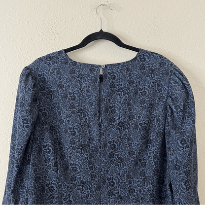 Express Puff Sleeve Floral Blouse Size XL Long Sleeve