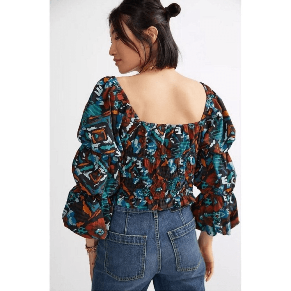 Anthropologie Porridge Tiered Poplin Blouse NEW Size Medium