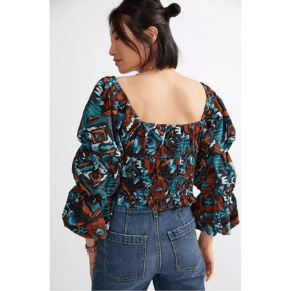 Anthropologie Porridge Tiered Poplin Blouse NEW Size Medium