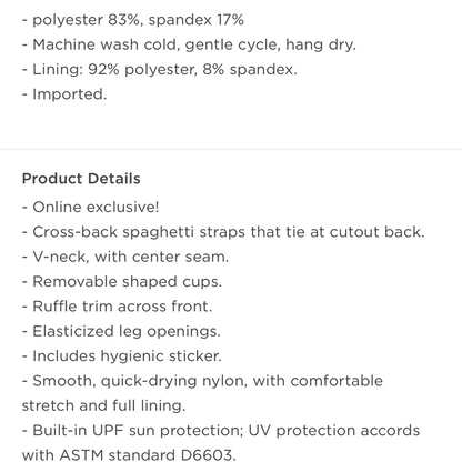 OldNavy V Neck Ruffle Trim Cutout One Piece Swimsuit in Pink NEW Size XXL