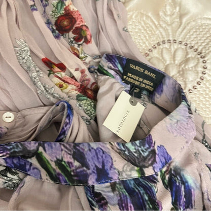 Anthropologie Petaline Midi Dress Varun Bahl NEW Size 2 Petites