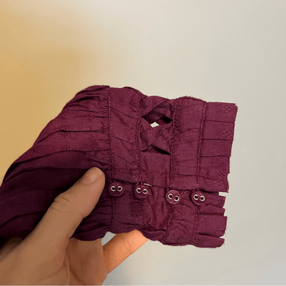CLEOBELLA Sabella Peasant Blouse in Aubergine NEW Size Small
