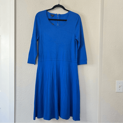 Talbots A-line Knit Dress in Blue NEW Size Large