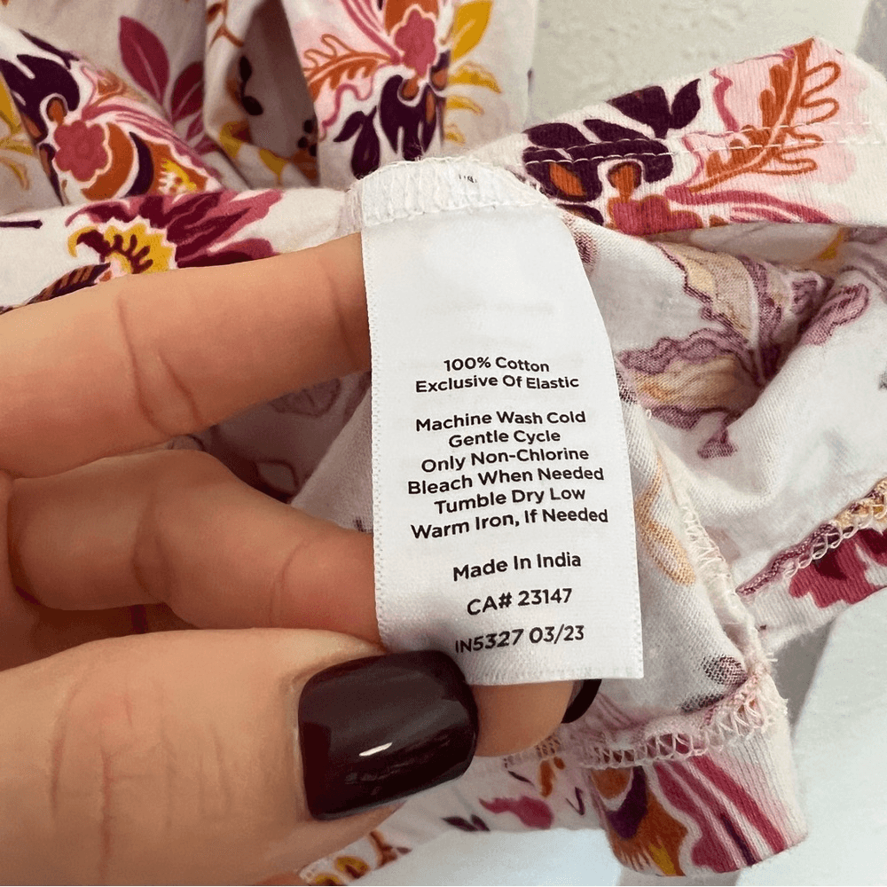 Talbots Floral Long Sleeve Cotton Blouse Plus Size 3X