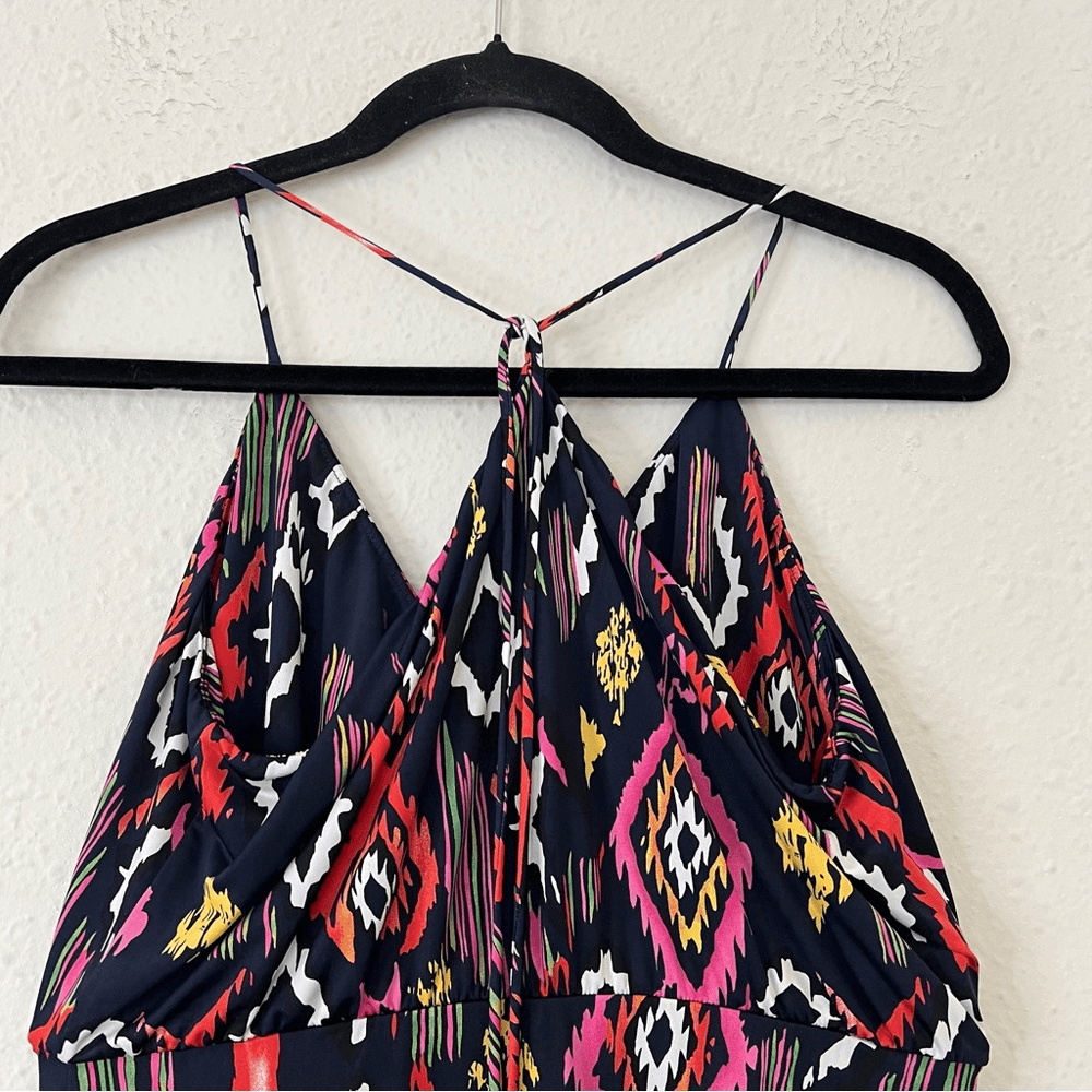 Misa Los Angeles Printed Racer Back Mini Dress Size Small