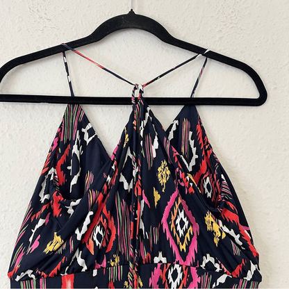 Misa Los Angeles Printed Racer Back Mini Dress Size Small