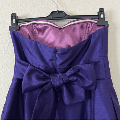 Jenny Yoo Parker Shantung Strapless Mini Cocktail Dress Size 10