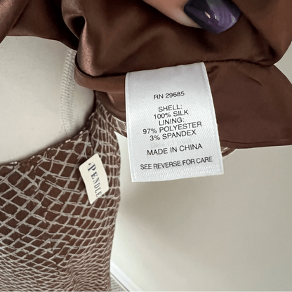 Pendleton Silk Geoprint 2 Piece Set NEW Sleeveless V-Neck Top & Midi Skirt Sz 8