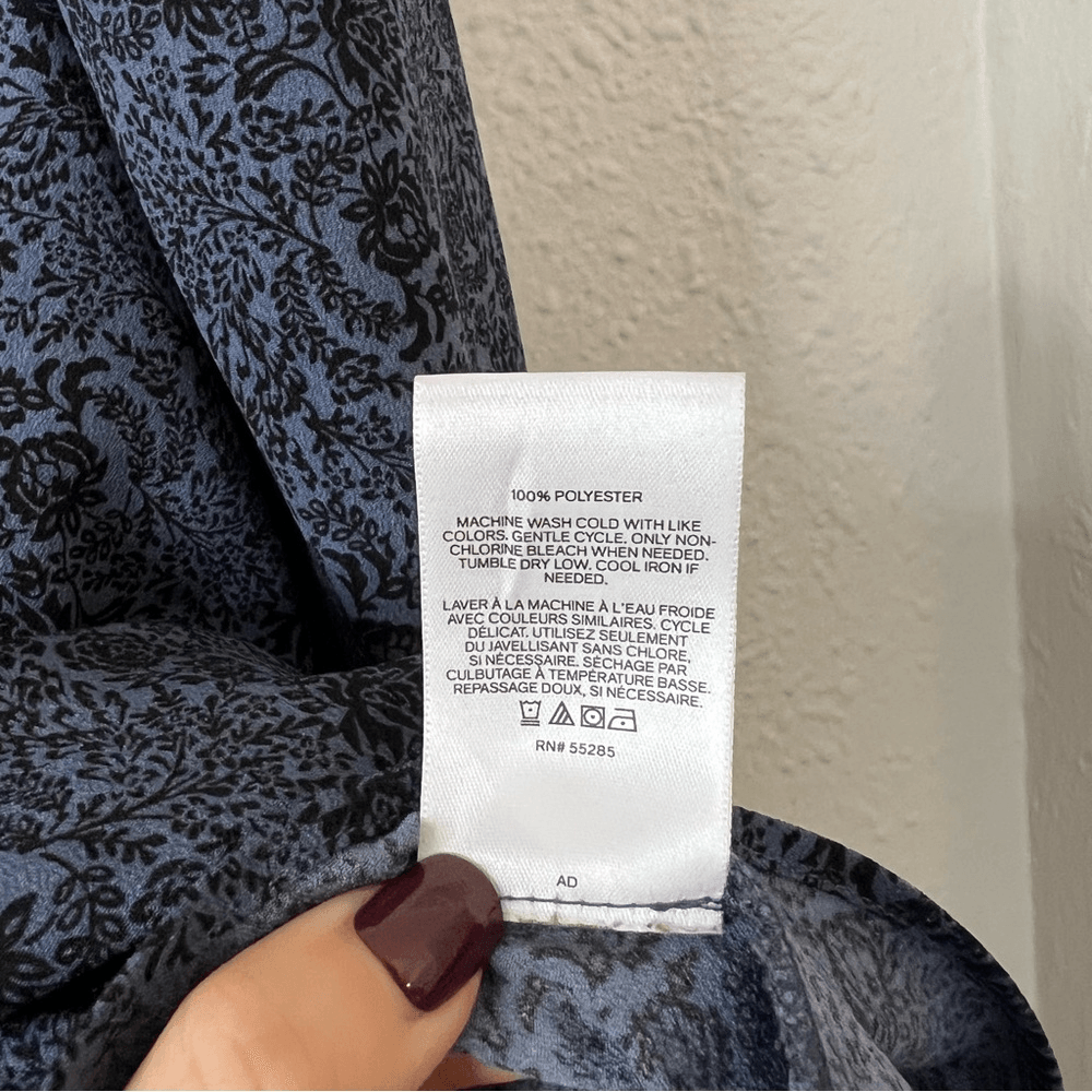 Express Puff Sleeve Floral Blouse Size XL Long Sleeve