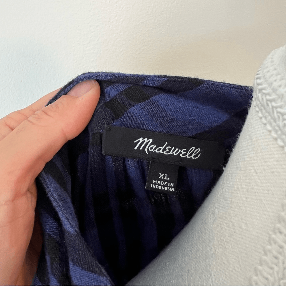 Madewell Highroad Popover Chelton Plaid Shirt Size XL