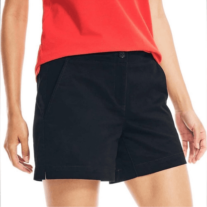 Nautica Women’s Mid-Rise Twill Shorts Black NEW Size 6