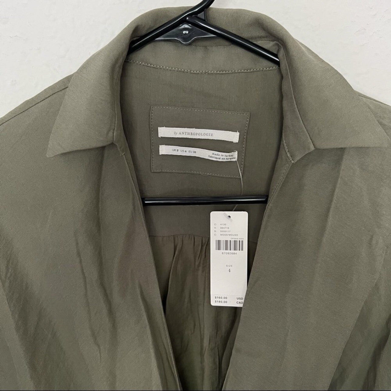 Anthropologie Graziella Twist-Waist Shirt Dress NEW  Size 4