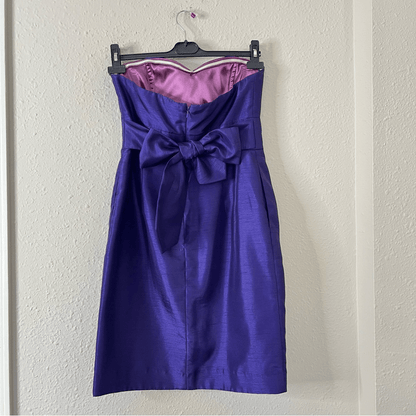 Jenny Yoo Parker Shantung Strapless Mini Cocktail Dress Size 10