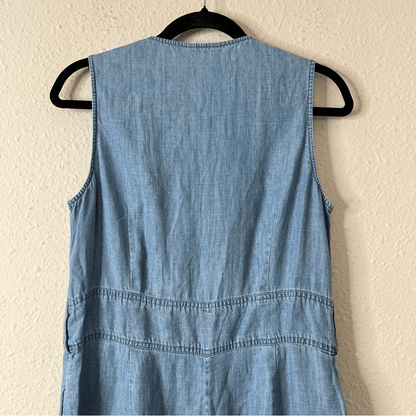 RAILS Scarlett Chambray Romper Linen Lyocell Size M (MISSING BELT)